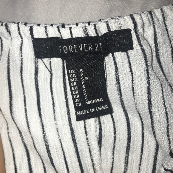 OFF THE SHOULDER CROPPED STRIPED TOP - Picture 3 of 3